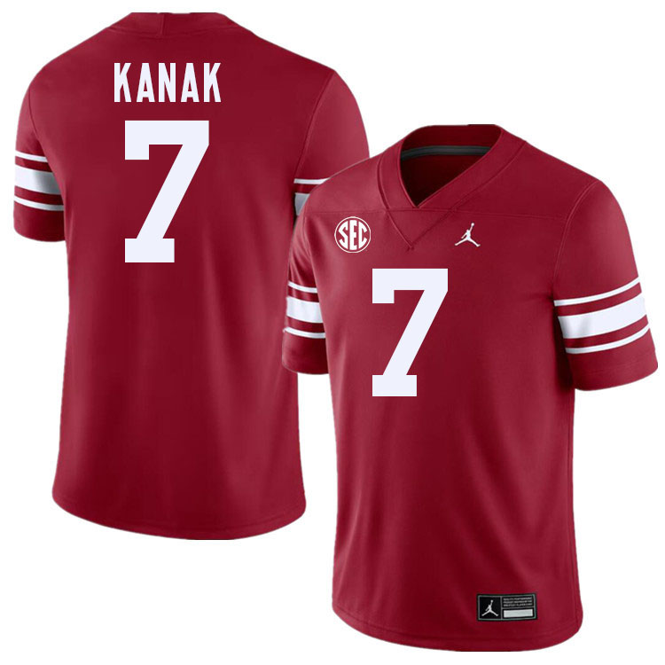 Oklahoma Sooners #7 Jaren Kanak College Football Jerseys,Uniforms-Throwback
